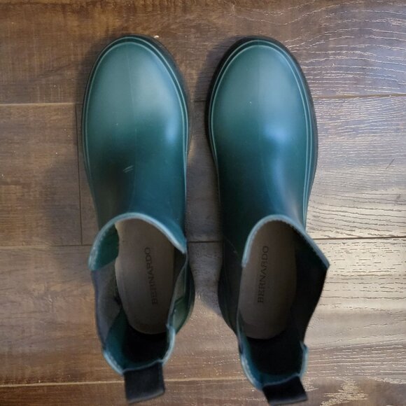 NEW Bernardo Addison Ankle Rain Boots Womens 11 Green Chic City Outdoors - Picture 2 of 10